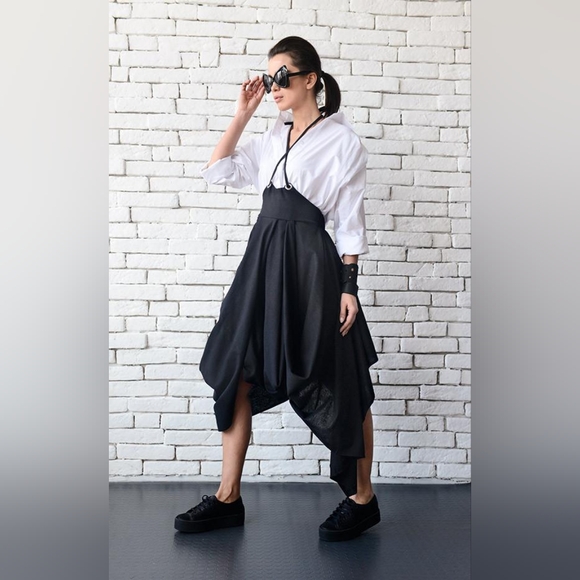 NWT Linen Asymmetrical Bubble Skirt by Metamorphoza - Picture 4 of 8